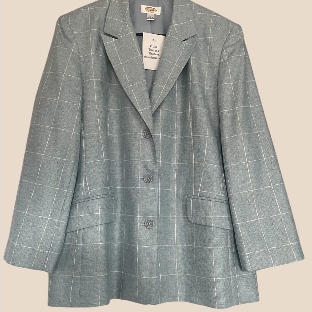 Talbots Blue Checkered Blazer